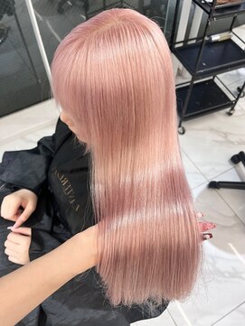 ランテルディ 渋谷(LANTERDIT) ケアブリーチ　ペールピンク　髪質改善　レイヤー