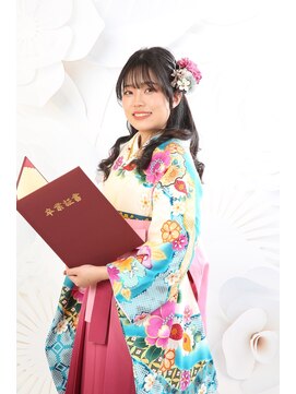 クリーム(Cream) 卒業袴撮影・桜コース ハーフアップ