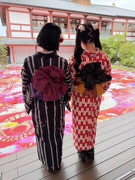 道後着物 着物レンタルヘアセットです♪