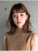 ピンクベージュ/アンブレラカラー/クールショート/前髪/表参道
