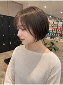 リラックスショートボブ×ナチュラルベージュ　style by 田爪