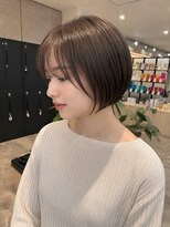 ルプル バイ フェイス 磯子(L'pul by face)&nbsp;リラックスショートボブ×ナチュラルベージュ　style by 田爪