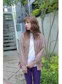 [Ravo]＊ハイトーンベージュ×ほつれウェーブ＊ケアブリーチ