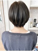 福山市美容室caaryエアリーパーマのショートボブ