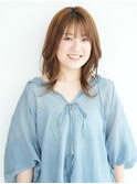 サイドバング×くびれミディアム