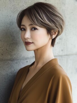 アルトリスト(Altruist Aging×HAIR&SPA) ☆イメチェンピンクベージュアンブレラカラー前髪クールショート