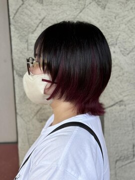 リー ヴィータ 上新庄(Lee Vita) インナーカラーレッドアンブレラデザイン20代30代