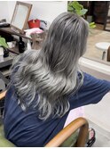 フェミニンロング40代60代タッセルボブ前髪レイヤーボブ