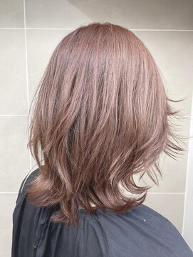 サロンドジョー(salon de joe) ショートボブレイヤーカットミディアムウルフくびれ透明感カラー