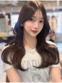 【MOE】韓国レイヤーカット×透明感艶カラー