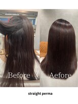 《美髪ストレート艶髪》髪質改善縮毛矯正トリートメント【銀座】