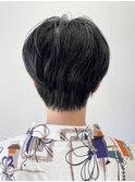 20代30代秋冬暗髪カラーレイヤーボブパーマ小顔ショート