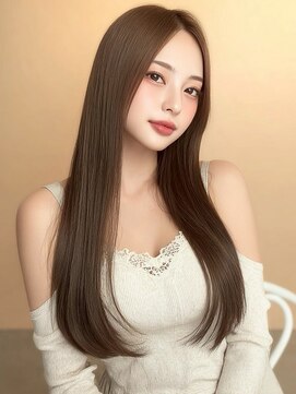 クイーン バイ ノイズ 西院(QUEEN by noism) ナチュラルレイヤートレンドカラー韓国風シースルーバング