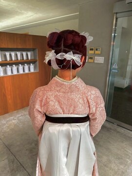 オリ('Oli) 袴ヘアセット×リボンヘア