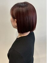 オレンジペコ(orange peco)&nbsp;ピンクブラウン 切りっぱなしボブ 髪質改善 透明感カラー 艶髪