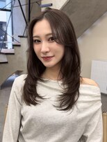 ミリ(mm)&nbsp;10代20代30代レイヤーカットワンカール透明感グレージュ髪質改善