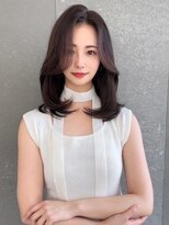 Moalana 名古屋 栄/髪質改善/縮毛矯正/レイヤー【モアラナ】&nbsp;くびれレイヤー/オリーブベージュ/顔周り/シースルー/名駅