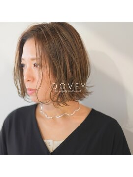 ダヴィ(DOVEY) 【DOVEY】切りっぱなしボブ×ミルクティーベージュ