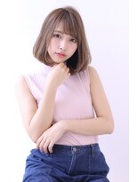 オーロ 宝塚店(ORO)&nbsp;ことりベージュローライト大人かわいい小顔スリークボブ大人ボブ