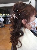 ダウンスタイルハーフアップ