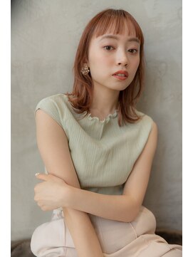 オースティン 門前仲町(AUSTIN) 大人かわいい前髪セシルカットココアブラウンフリンジウェーブ