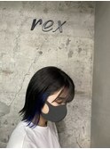 Aラインボブ/切りっぱなしインナーカラー
