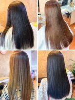 アークスヘアー&nbsp;縮毛矯正ロング♪コスメストレート髪質改善ココアベージュ