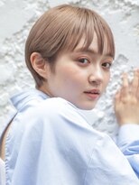 カライング(ing) ★くびレイヤーエモージュインナーグレージュ前髪ピンクベージュ