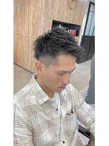 ルオーブ(L'aube)&nbsp;アップバングツーブロックソフトモヒカンハイライトメッシュ