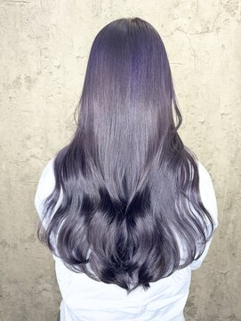ルーツアイリー 心斎橋(ROOTS IRIE) 髪質改善カラー　艶感　ロング　パープルアッシュ　透明感カラー