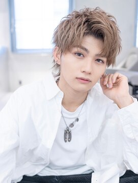 イオ 本厚木(io) ショートウルフメンズカット短髪ビジネス刈り上げ