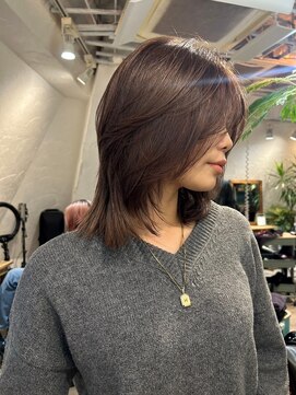 ロア インターナショナル 新宿店(LoA International) Balayage / ombre / long layer/ curtain bangs / Engdlish
