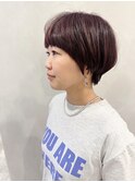 【shima】丸みショート/マッシュショート/ピンクラベンダー