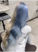 ホワイトベージュ×ペールブルー