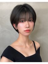 ロンドプロフィール 浦和(Lond profil)&nbsp;大人可愛い20代30代40代黒髪前下がりショートボブ丸みショート◎