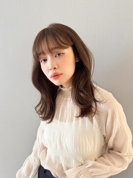 ベル 流山おおたかの森(BELLE) ミディアムレイヤー/顔周りレイヤー/オリーブ@revo_ishida