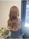 ベージュ/ロングヘア/透明感カラー