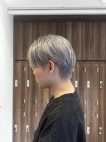 アッシュ 池上店(Ash) センターパートマッシュ×シルバーグレー