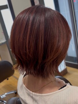 大人可愛い◎外ハネショート×ピンクブラウン