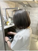 髪質改善インナーグレージュピンクベージュマチルダボブNOOS根本