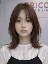 トリッカ シブヤ(TRICCA SHIBUYA)&nbsp;ミディアムレイヤー/透明感カラー/ツヤ髪/小顔カット/似合わせ