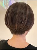 30代40代◎冬カラー◎グレージュハイライト×ショートボブ