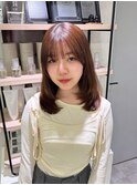 ミディアム顔まわりレイヤー