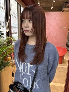 ローレンジウ(LOREN JU) 透明感髪質改善ベージュダブルカラーミルクティーグレージュ