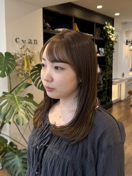 シアン ヘア デザイン(cyan hair design) 【cyan】艶のある春夏おすすめオリーブベージュ