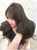 ブリーチなしダブルカラーグレージュチョコカラー