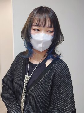 ラボヌールヘアーリアン 川越店(La Bonheur hair Lien) デザインカラー×ウルフ