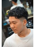 パーマ×フェード