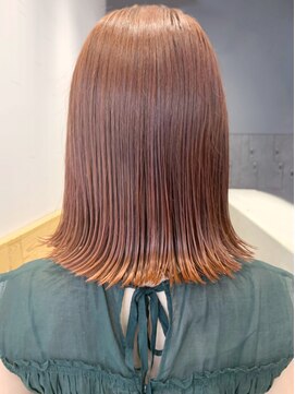 アルバム 銀座(ALBUM GINZA) オレンジベージュ_外ハネボブアッシュブラウン_ba270483