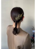 金箔 × タイトヘア